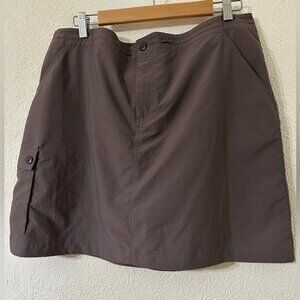 Patagonia Inter-Continental Hideaway Hiking Skort Brown Polyamide Blend Size 12